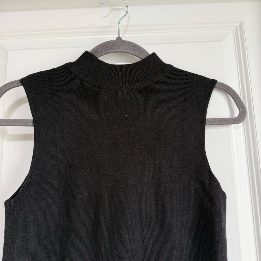 Marled Black Top Sleeveless Shirt - Picture 4 of 7